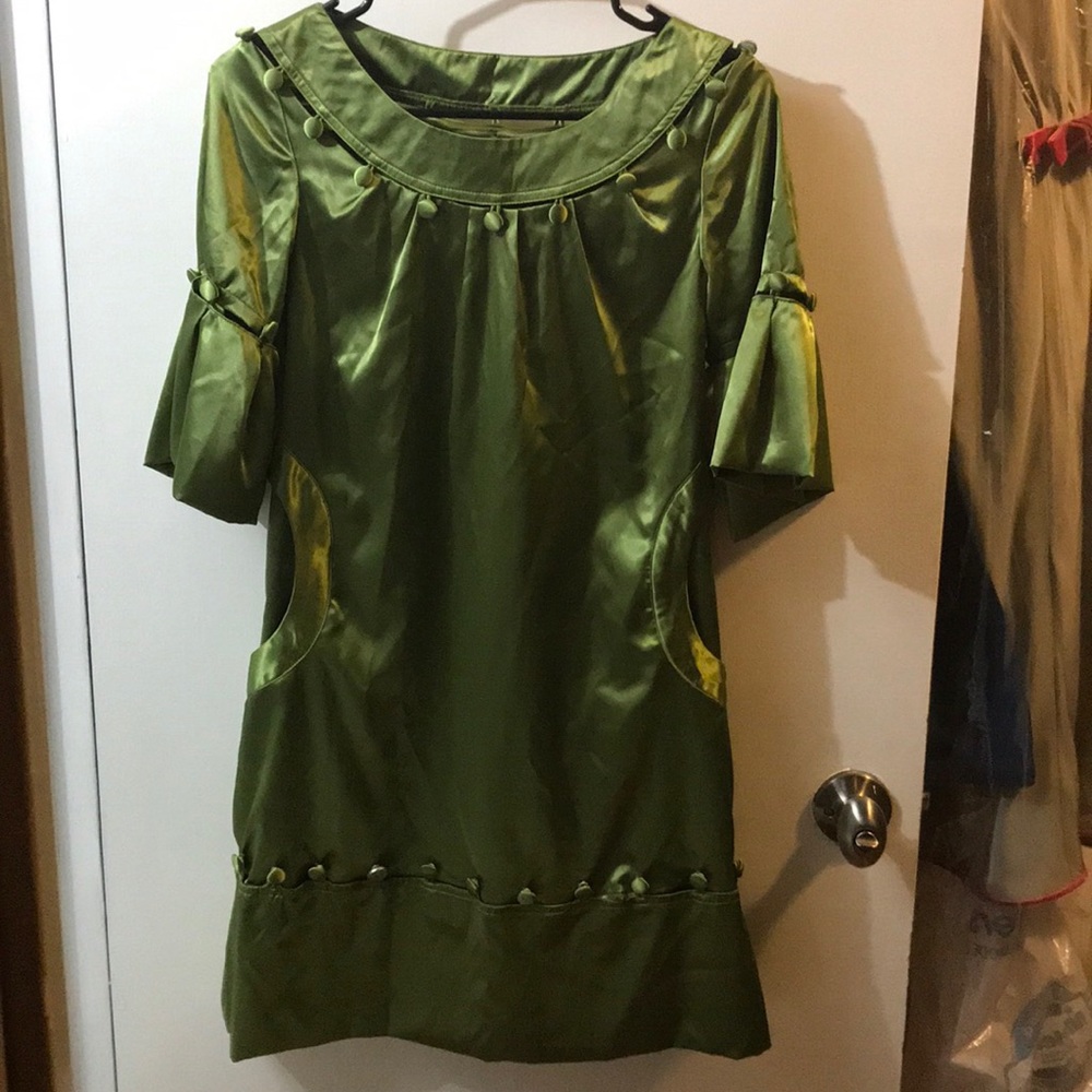 Anna Sui 100% silk mini dress